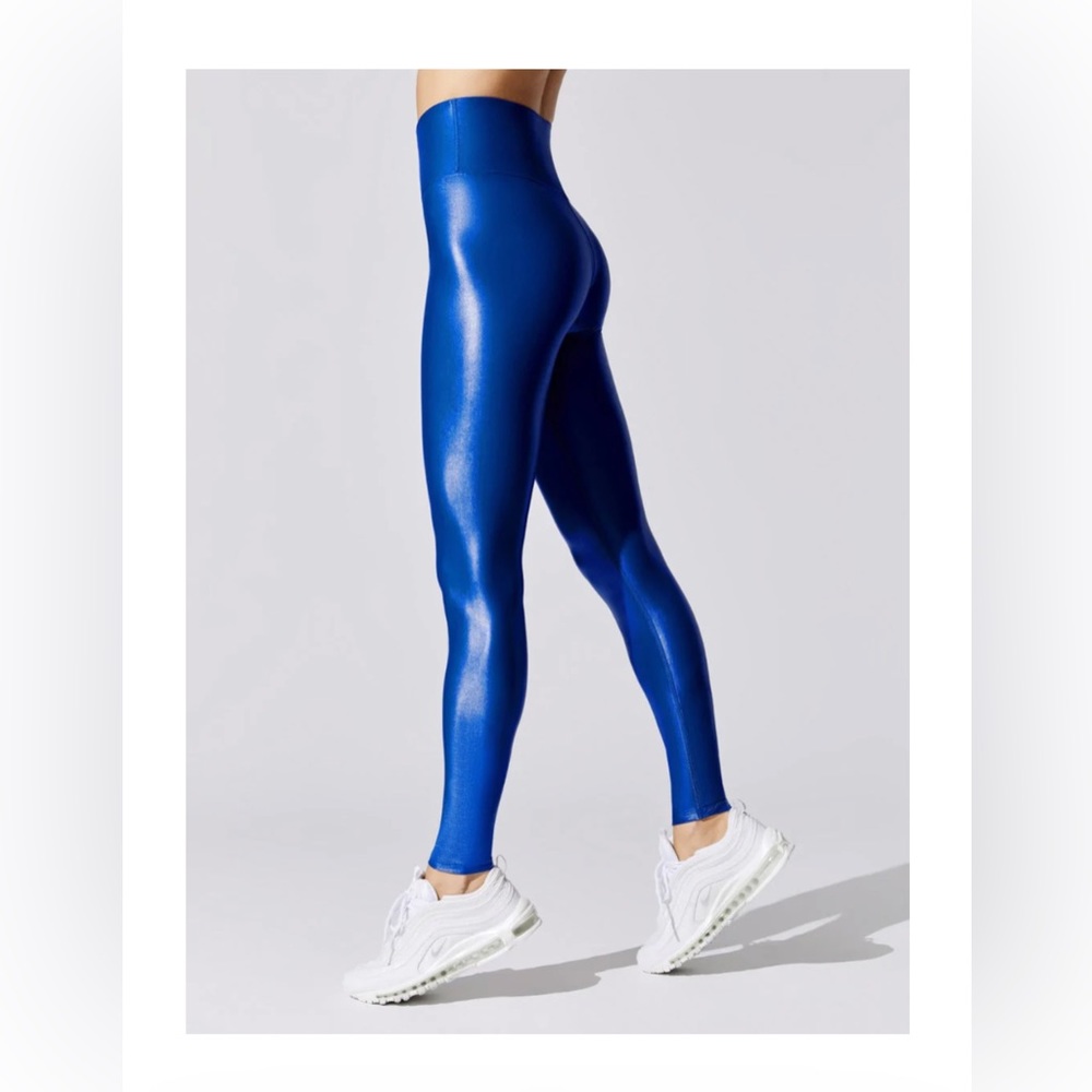 Carbon38 High Rise Full-length Legging in Takara Shine Blue Small NWT
